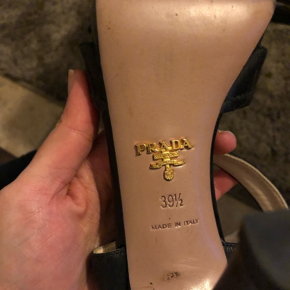 Black Prada open toe dress sandals - Picture 3 of 6